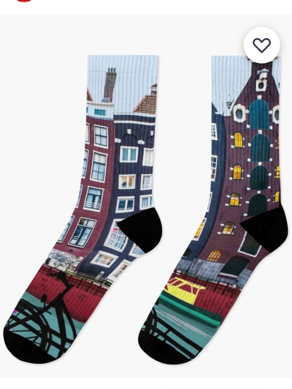 BICYCLE RIDING; In Amsterdam Holland Print SocksSocksWeLove Boutique M 38-44